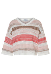 Strickpullover mit Streifen