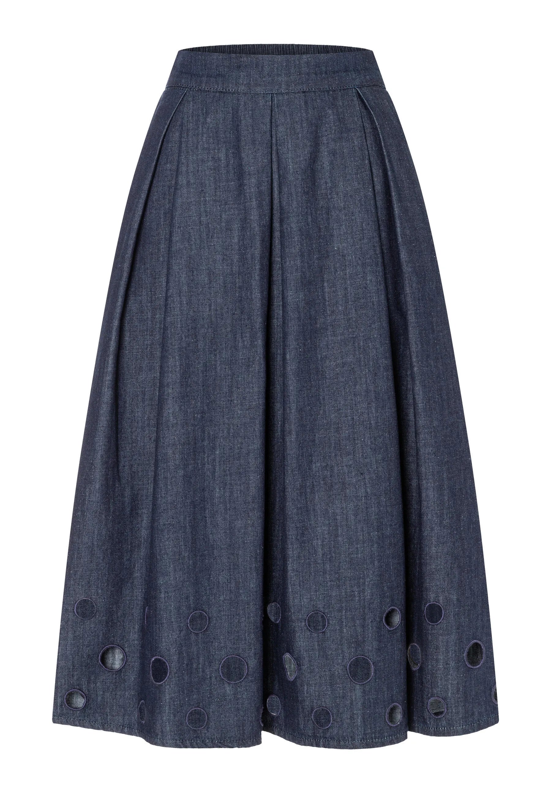 Jeansrock Midi aus Baumwolle