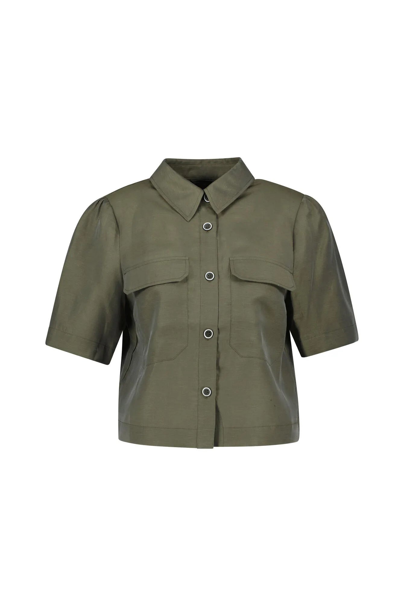 Overshirt aus Lyocell-, Leinenmix