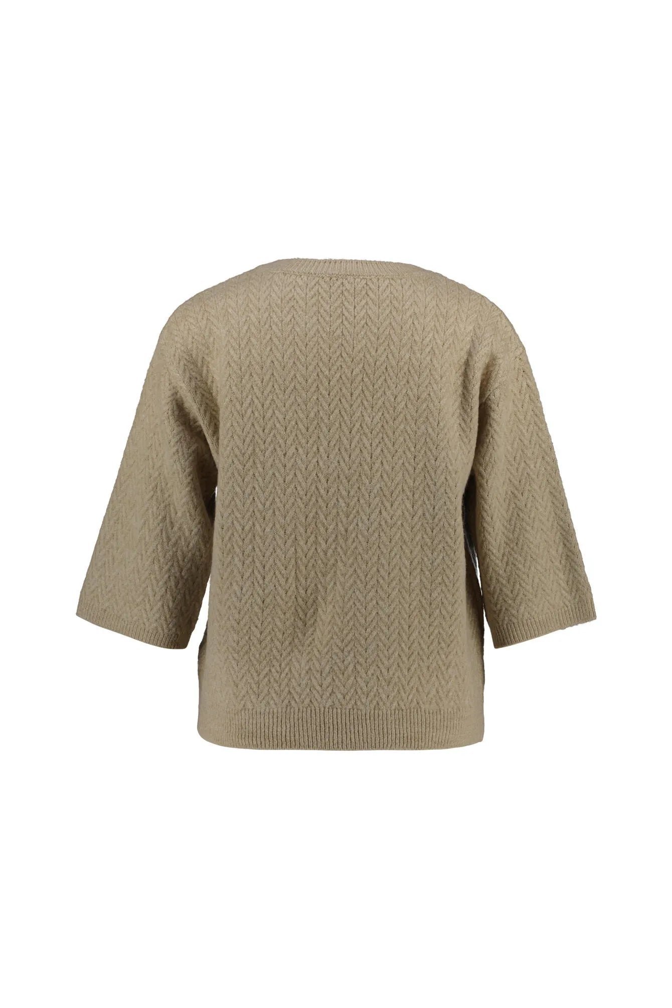 Strickpullover mit Zopfstruktur