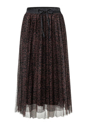 Plisseerock Midi mit Mesh