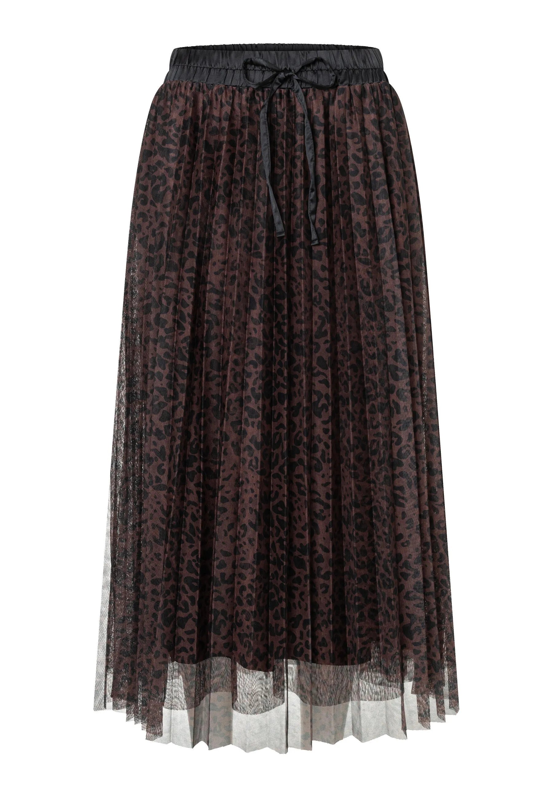 Plisseerock Midi mit Mesh