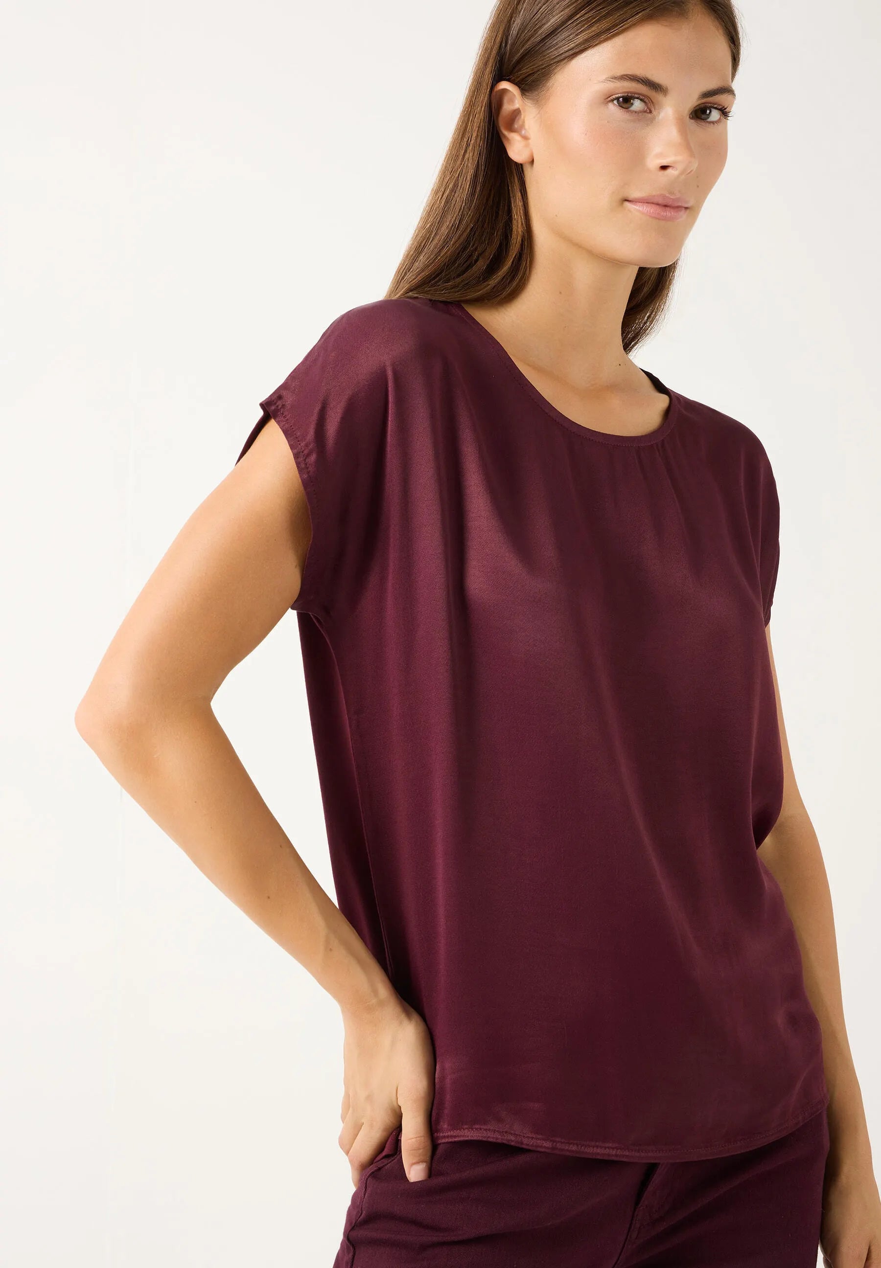 Satinbluse aus Viskosemix
