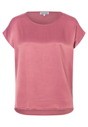 Satin-T-Shirt aus Viskose