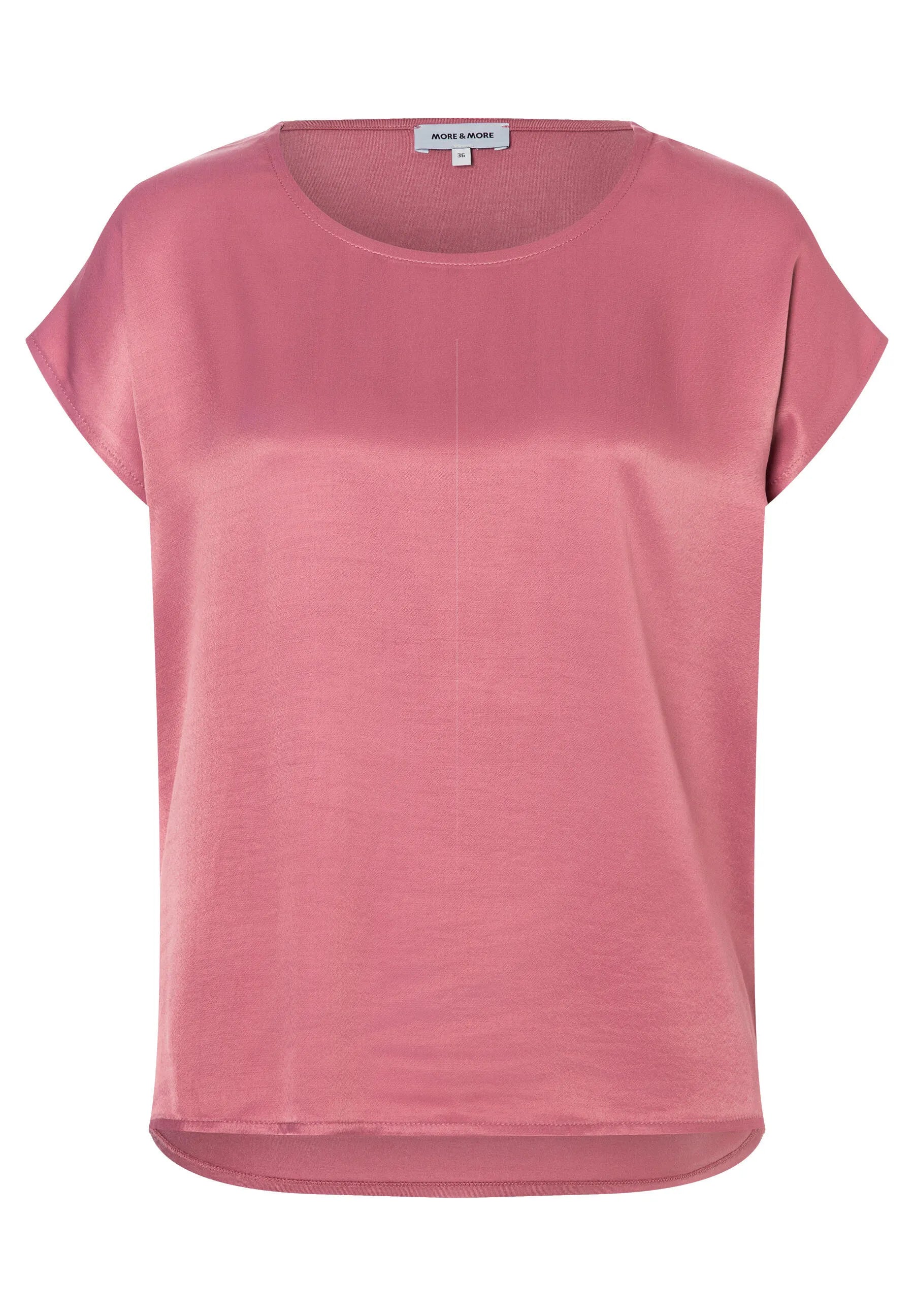 Satin-T-Shirt aus Viskose