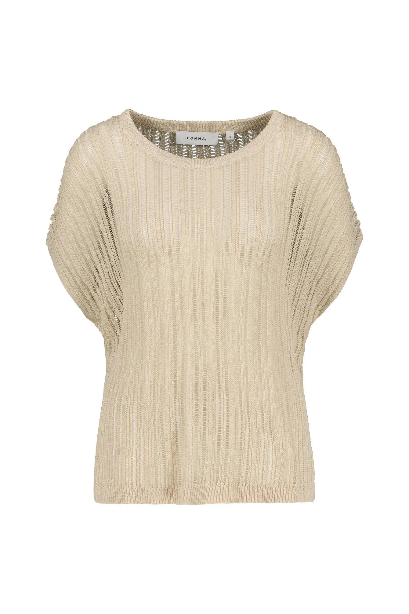 Strick-Poncho aus Glitzergarn