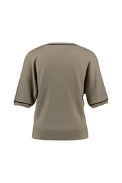 Strick-T-Shirt aus Viskosemix