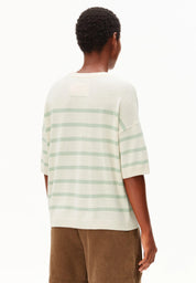 Strick-T-Shirt aus Leinenmix