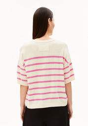 Strick-T-Shirt aus Leinenmix