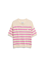 Strick-T-Shirt aus Leinenmix