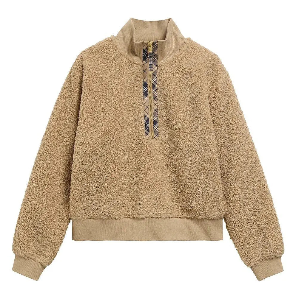 Teddyjacke FAWNE mit Stehkragen