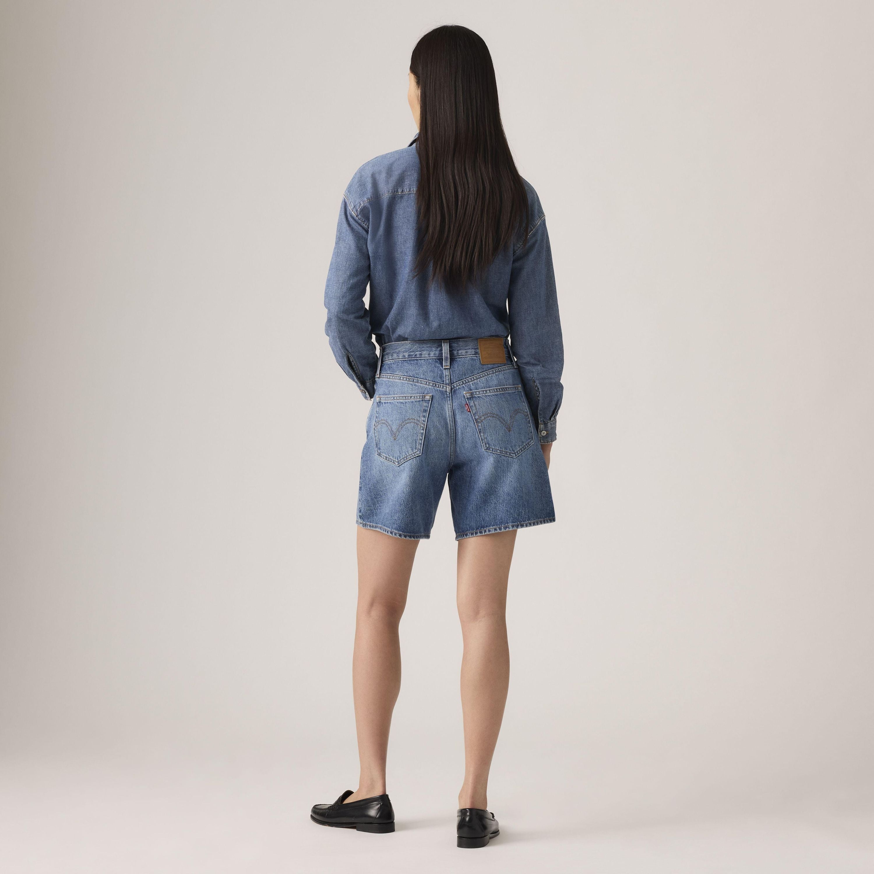 High-Rise Baggy Shorts