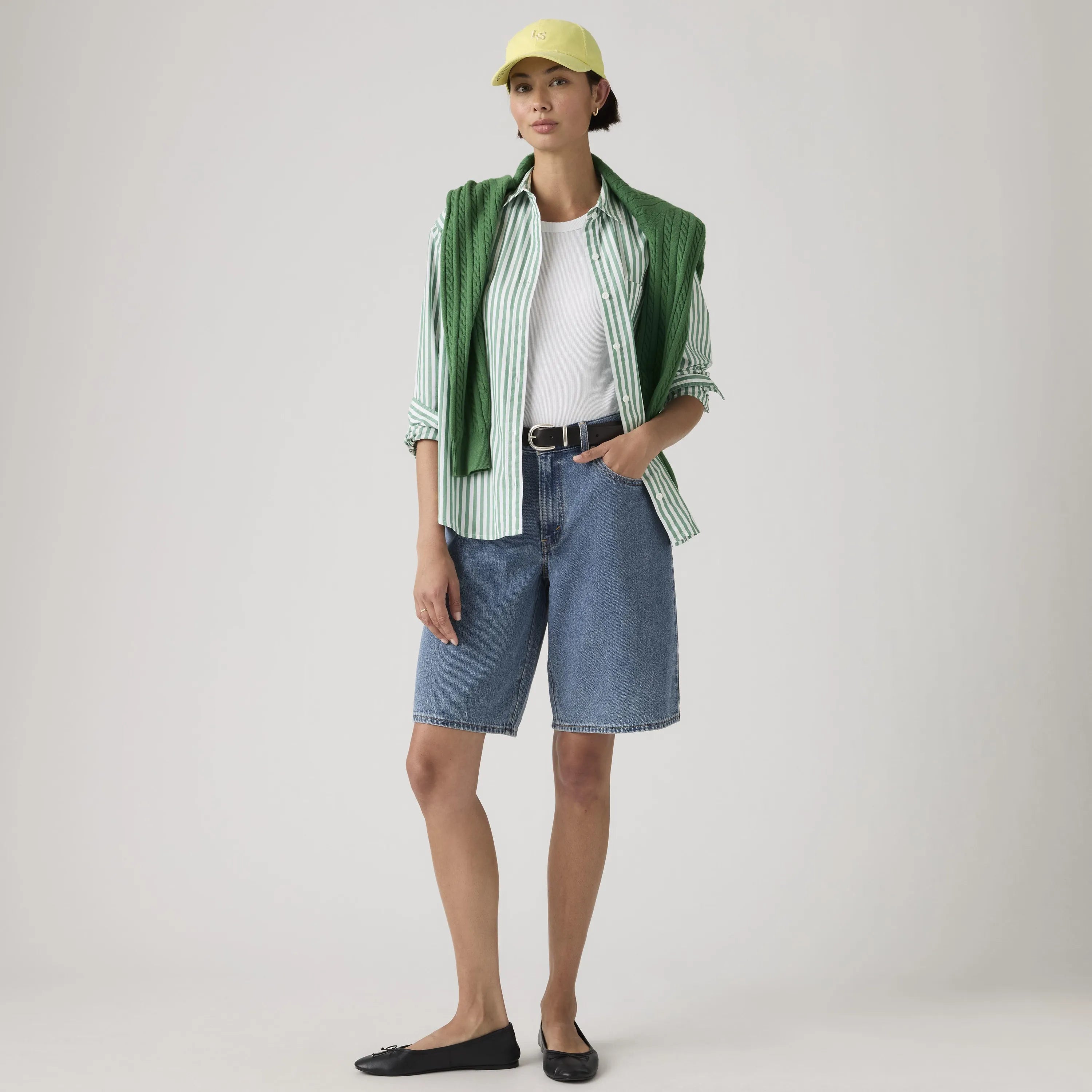 Jeansshorts aus Baumwolle Baggy