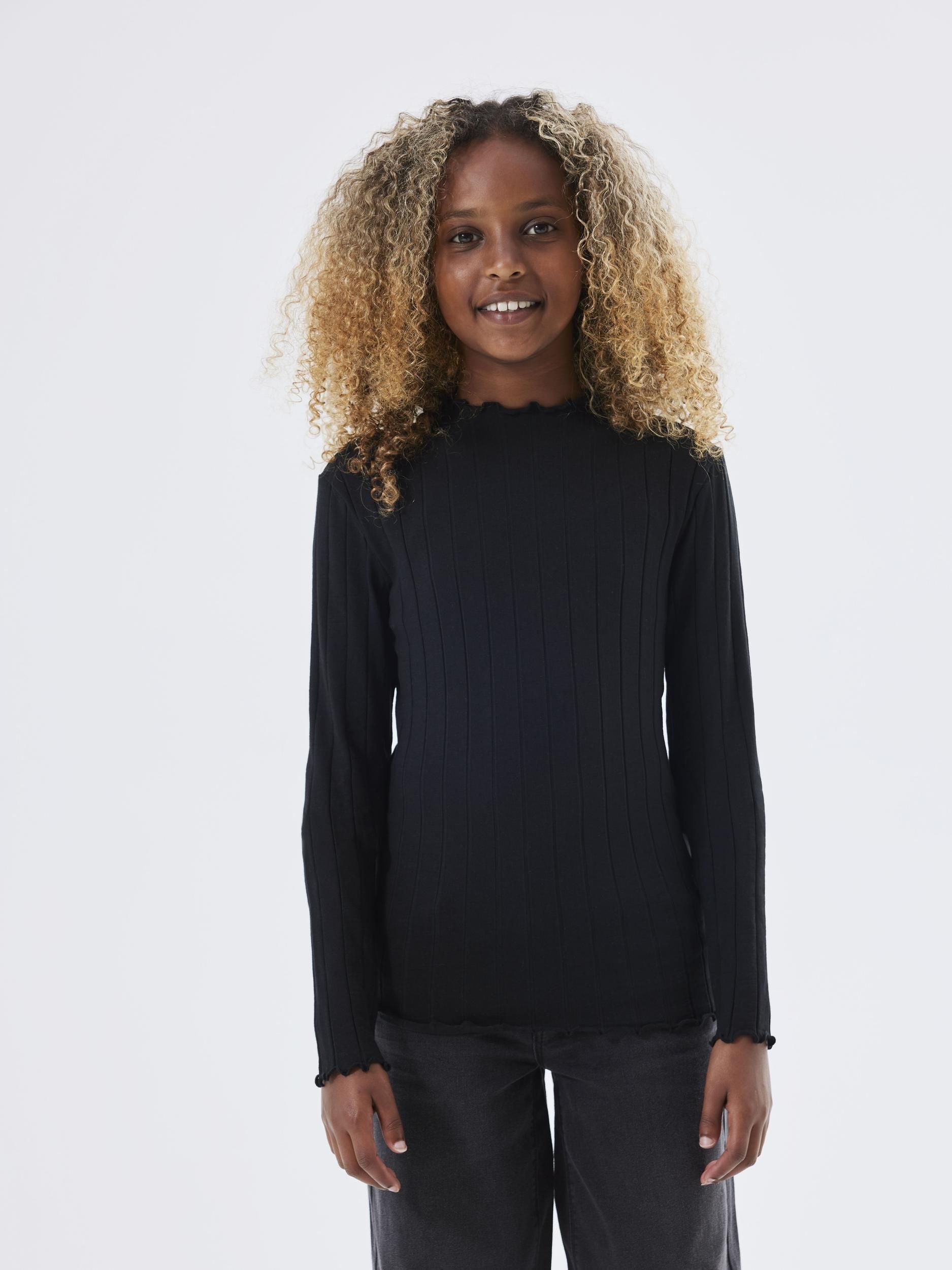 Geripptes Langarmshirt