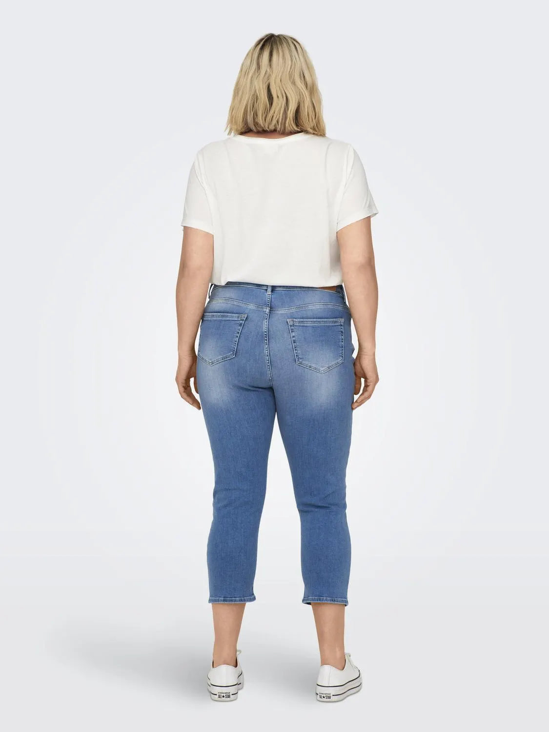CARWILLY REG WAIST DNM CAPRI NOOS, Light Medium Blue Denim