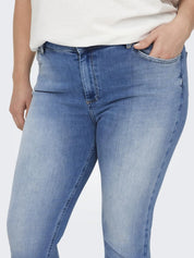 CARWILLY REG WAIST DNM CAPRI NOOS, Light Medium Blue Denim