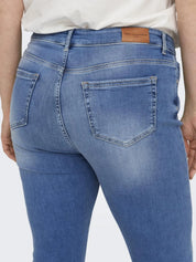 CARWILLY REG WAIST DNM CAPRI NOOS, Light Medium Blue Denim