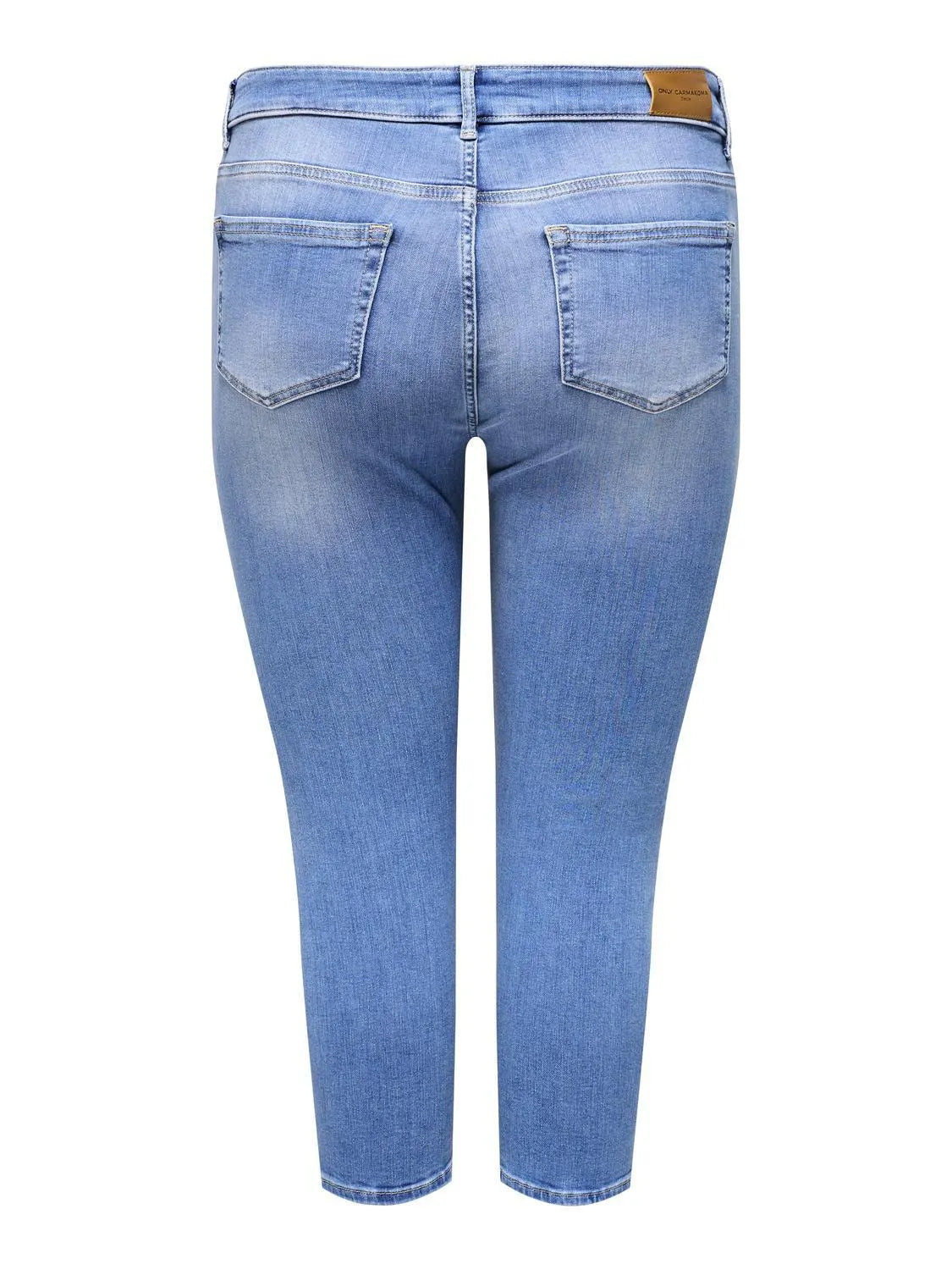 CARWILLY REG WAIST DNM CAPRI NOOS, Light Medium Blue Denim