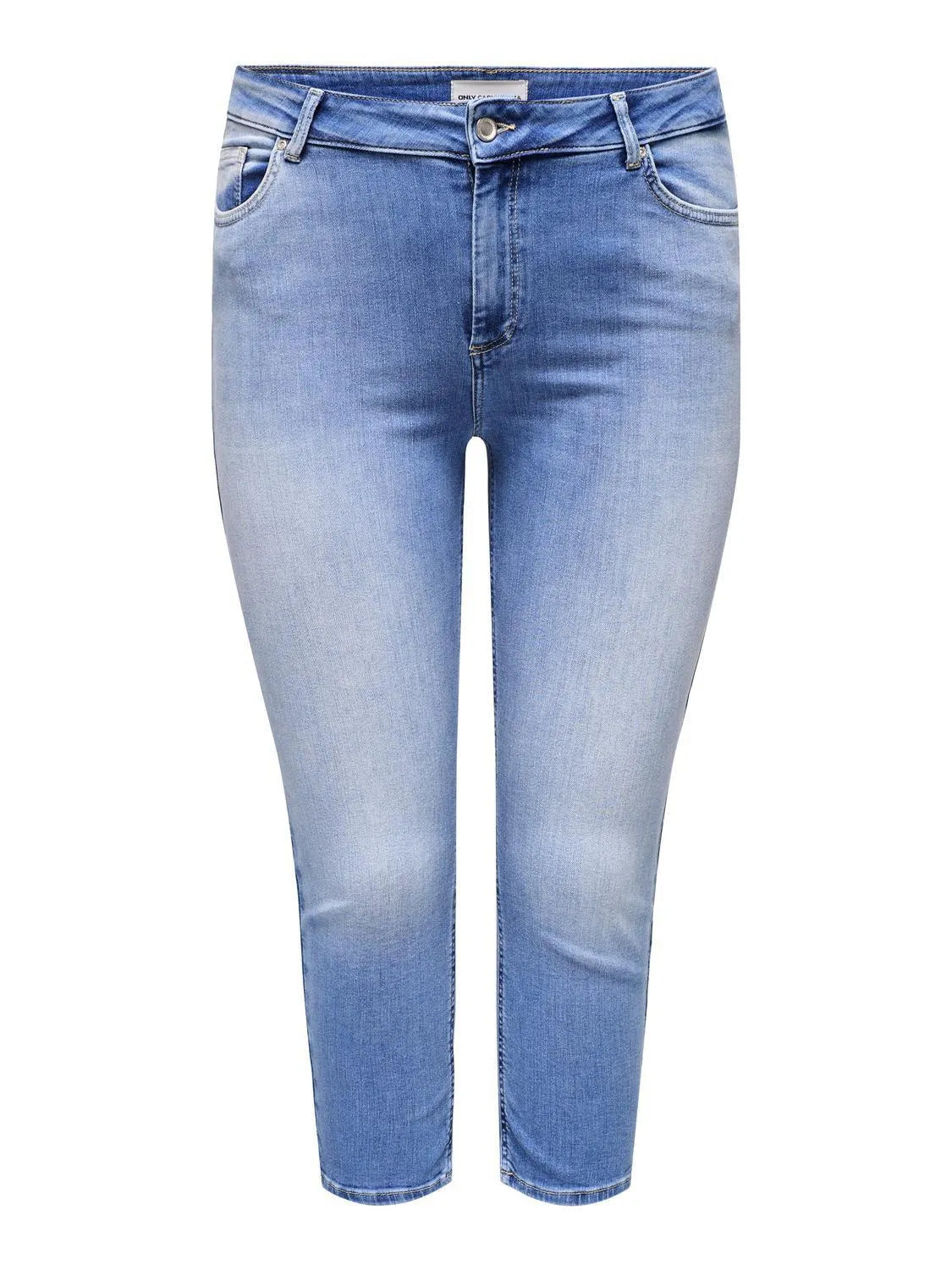 CARWILLY REG WAIST DNM CAPRI NOOS, Light Medium Blue Denim