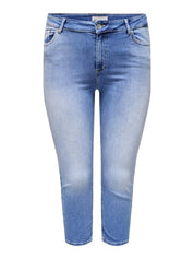 CARWILLY REG WAIST DNM CAPRI NOOS, Light Medium Blue Denim