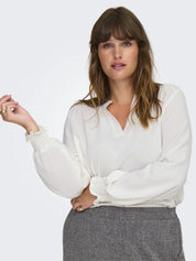 Bluse mit V-Ausschnitt