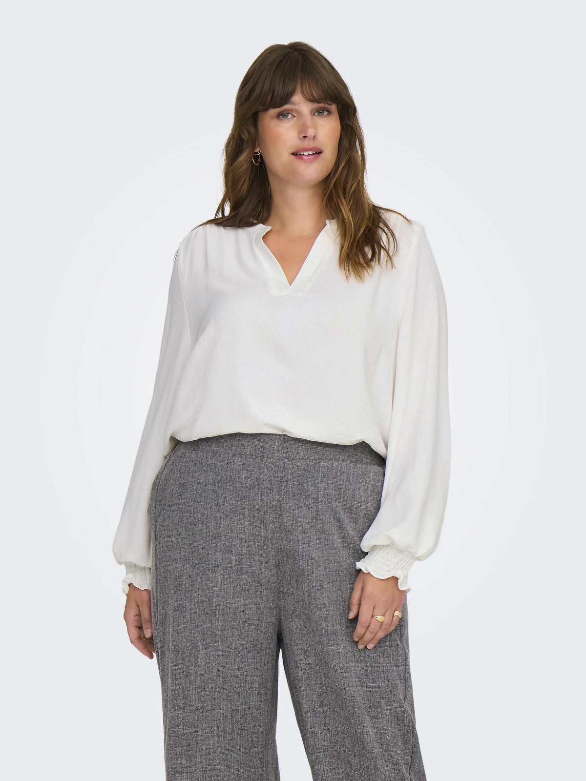 Bluse mit V-Ausschnitt