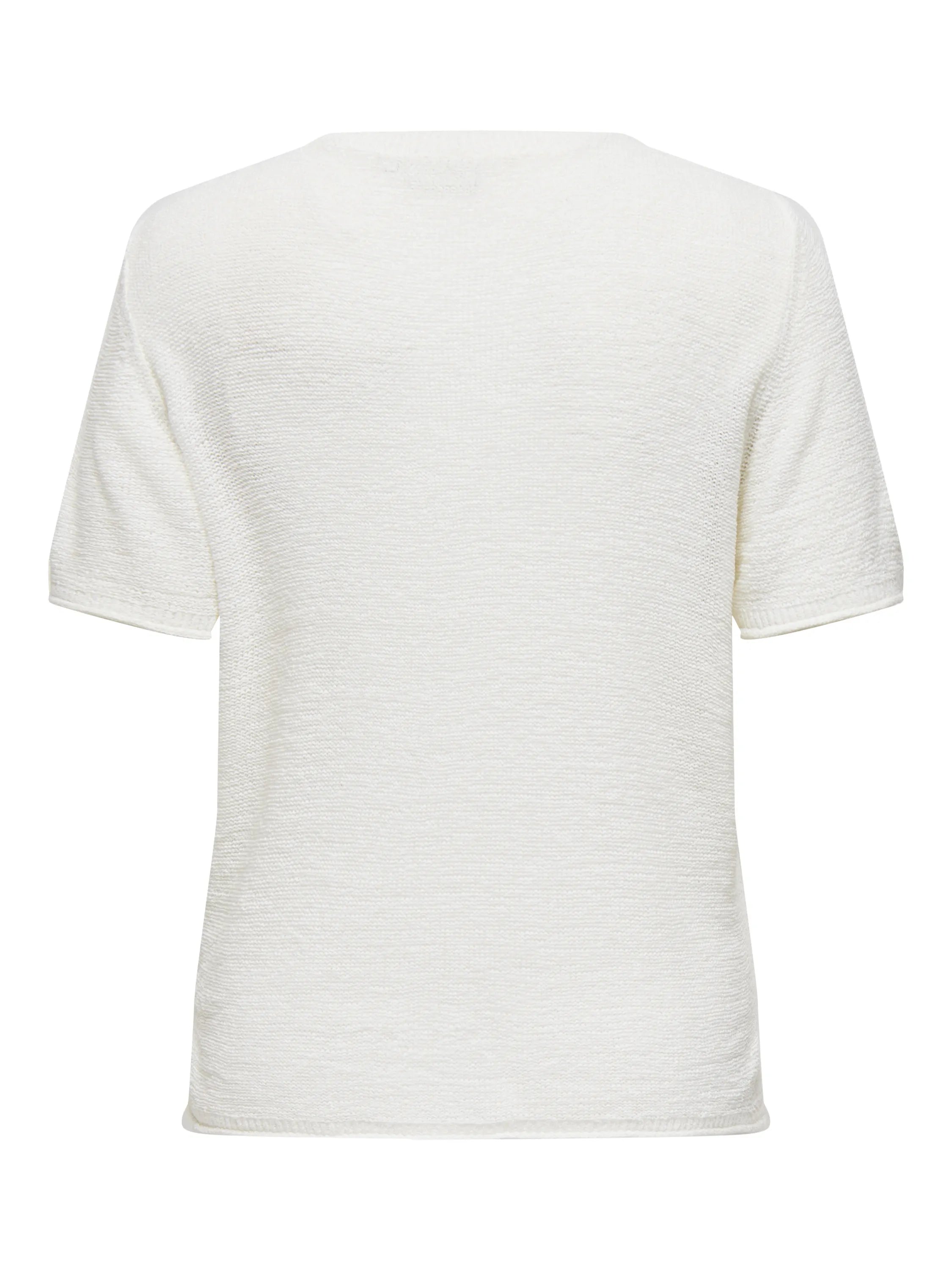 Strick-T-Shirt mit Rundhalsausschnitt