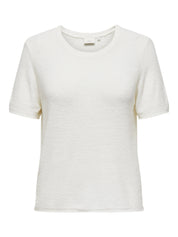 Strick-T-Shirt mit Rundhalsausschnitt