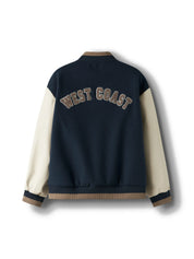 Collegejacke mit Bündchenkragen