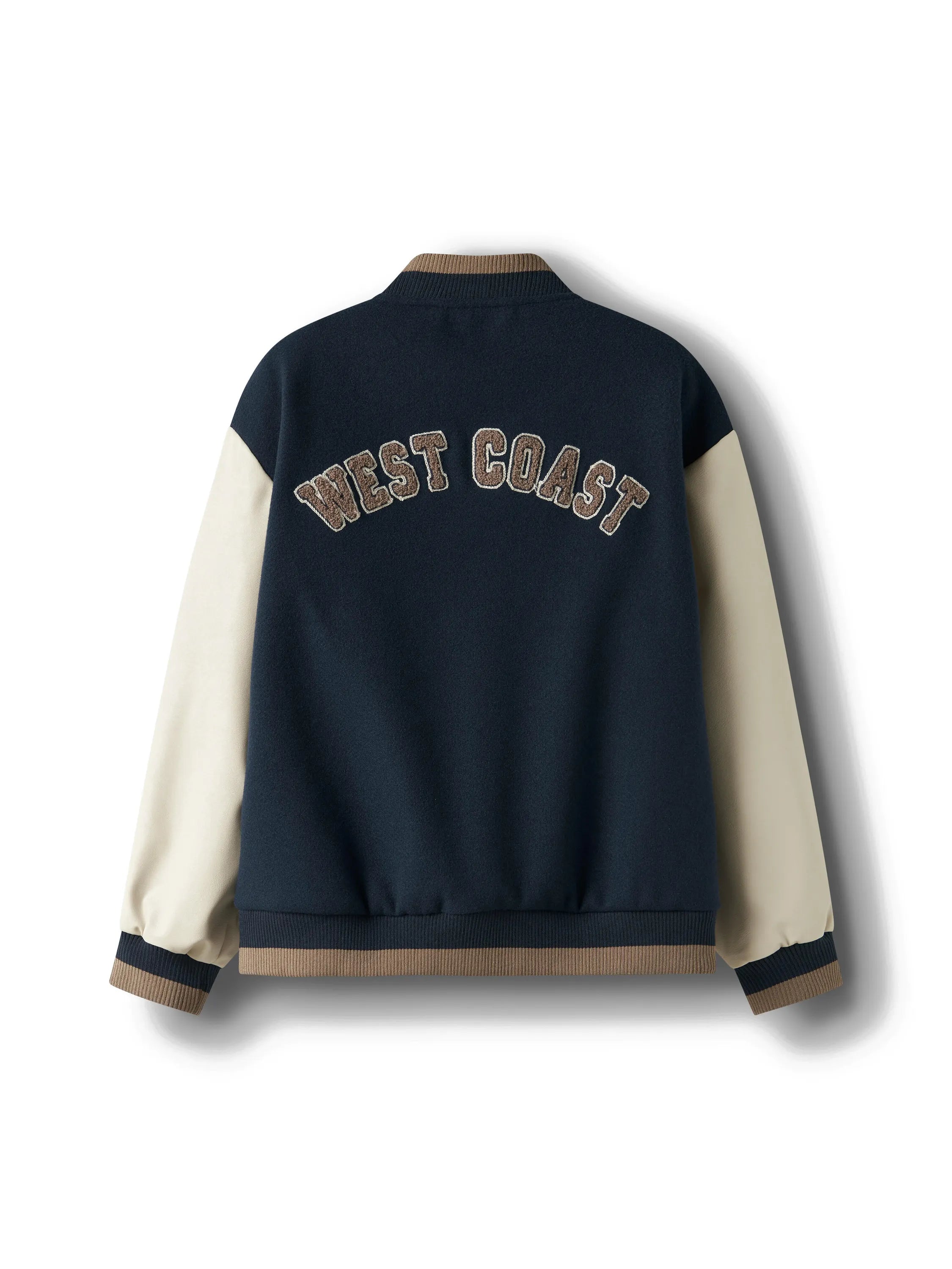 Collegejacke mit Bündchenkragen