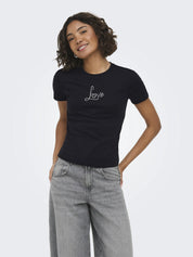 T-Shirt Slim Fit aus Baumwolle