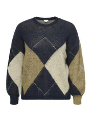 Strickpullover gemustert