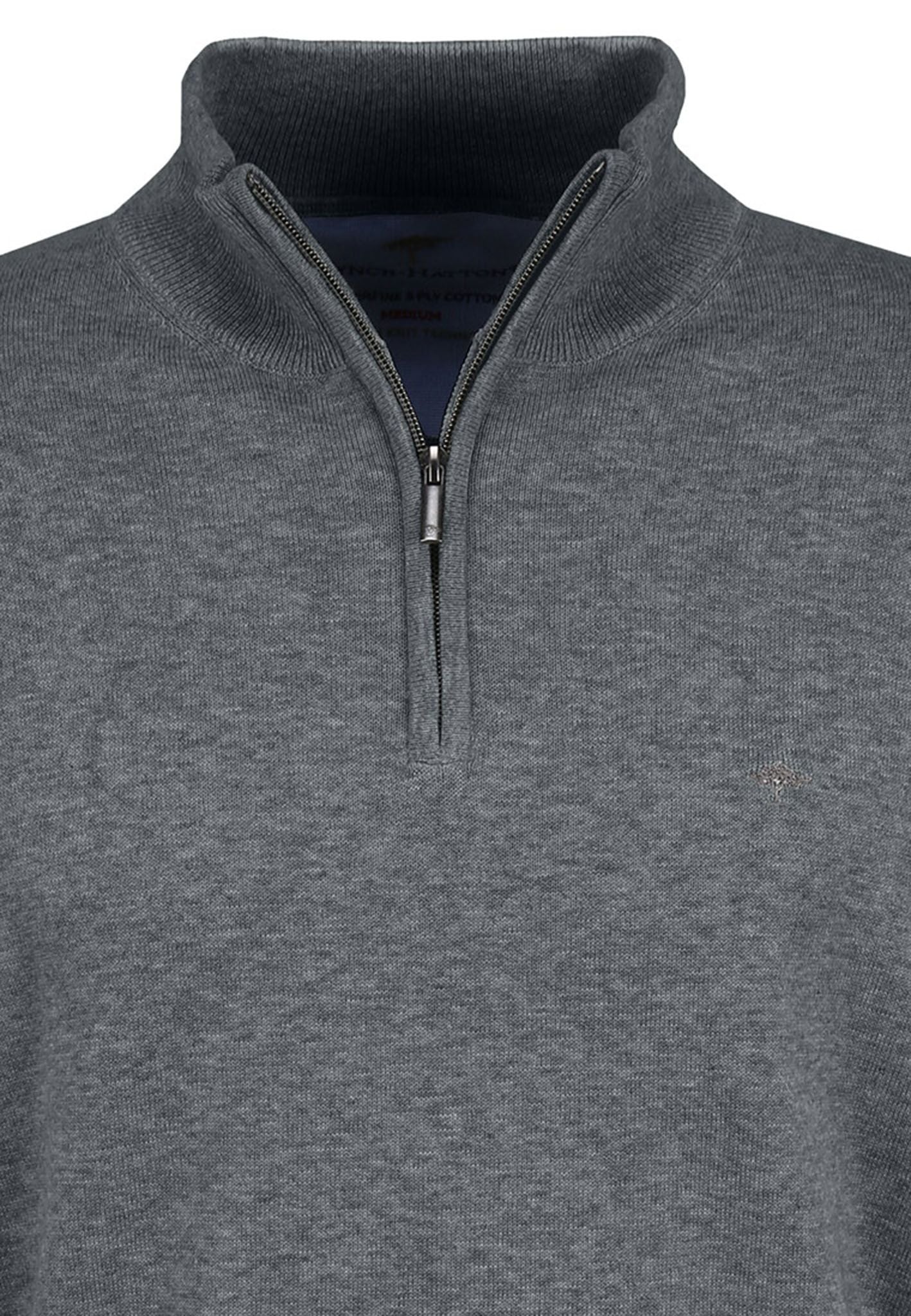 Pullover mit Zip Kragen