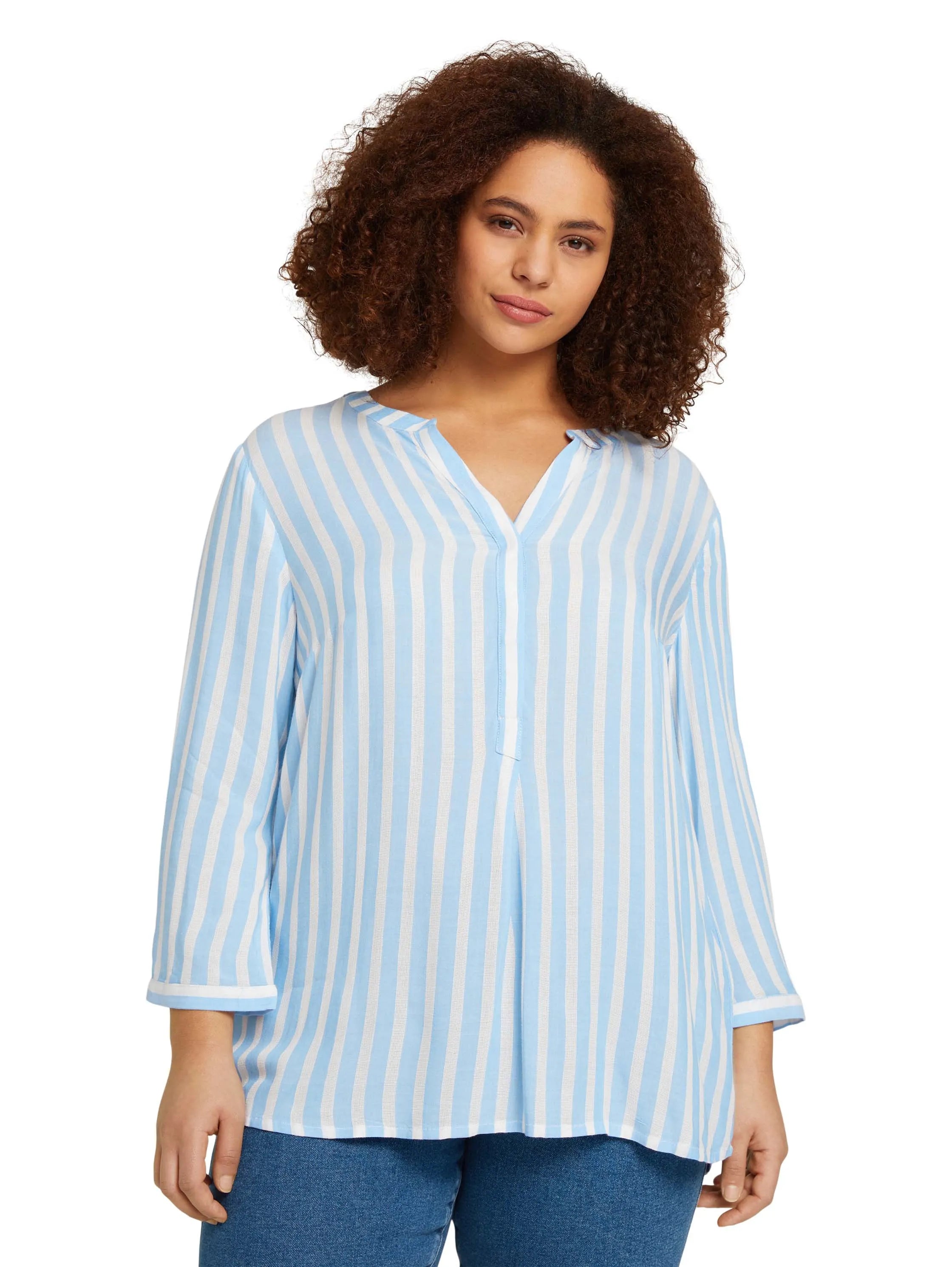 Gestreifte Bluse aus Viskose