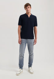 Strick-Poloshirt aus Baumwolle