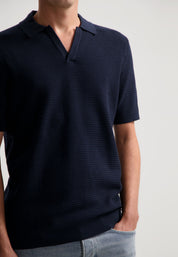 Strick-Poloshirt aus Baumwolle