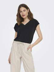 T-Shirt mit V-Neck