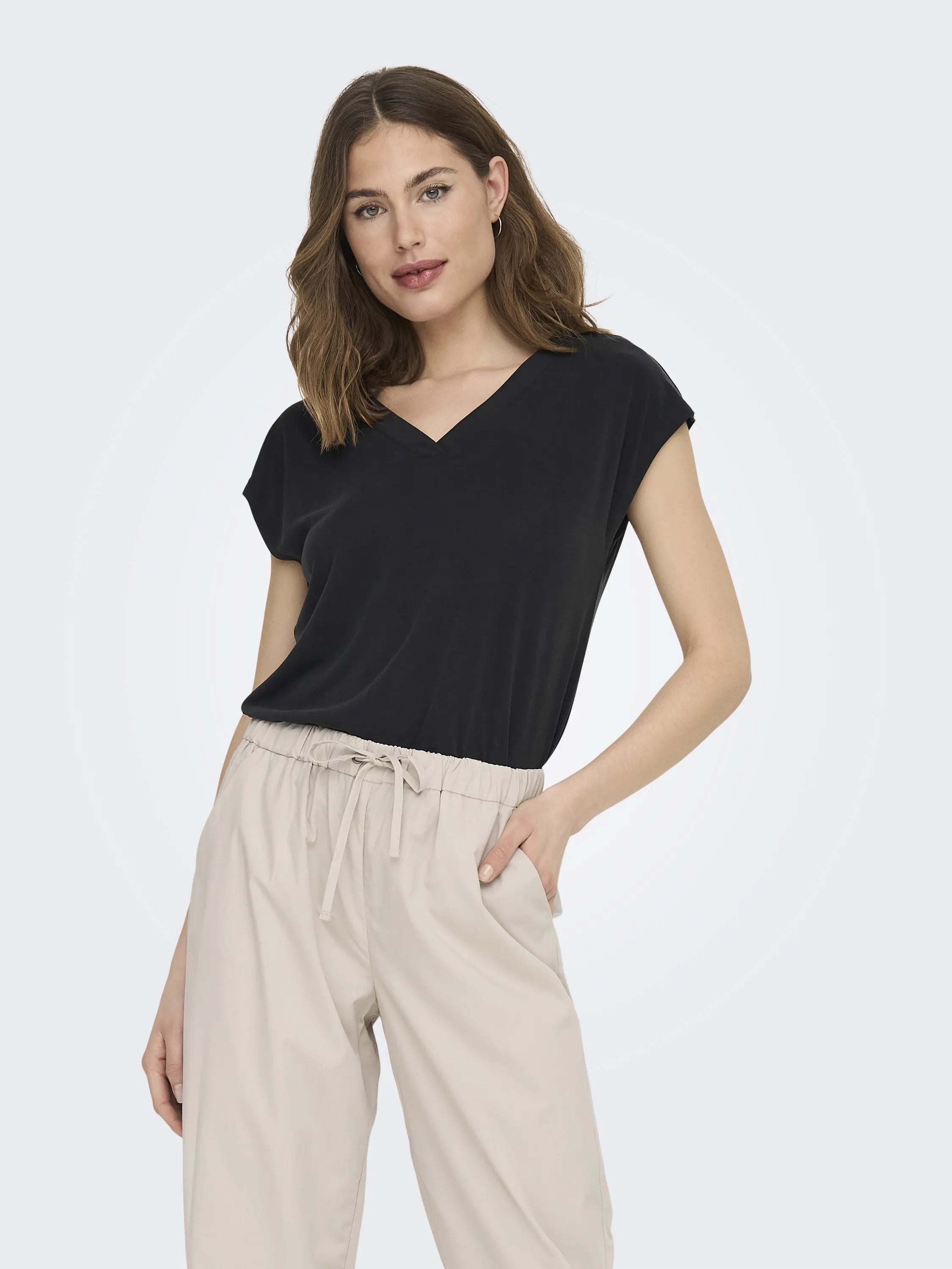 T-Shirt mit V-Neck