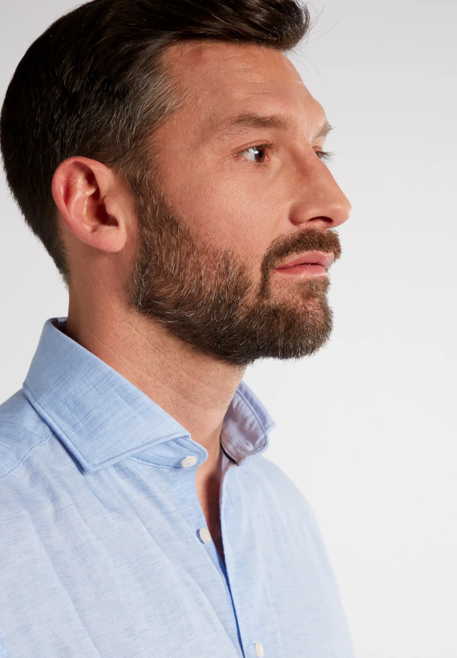 Hemd Modern Fit aus Leinenmix