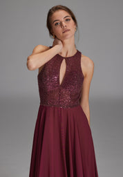 Abendkleid Maxi mit Stickerei