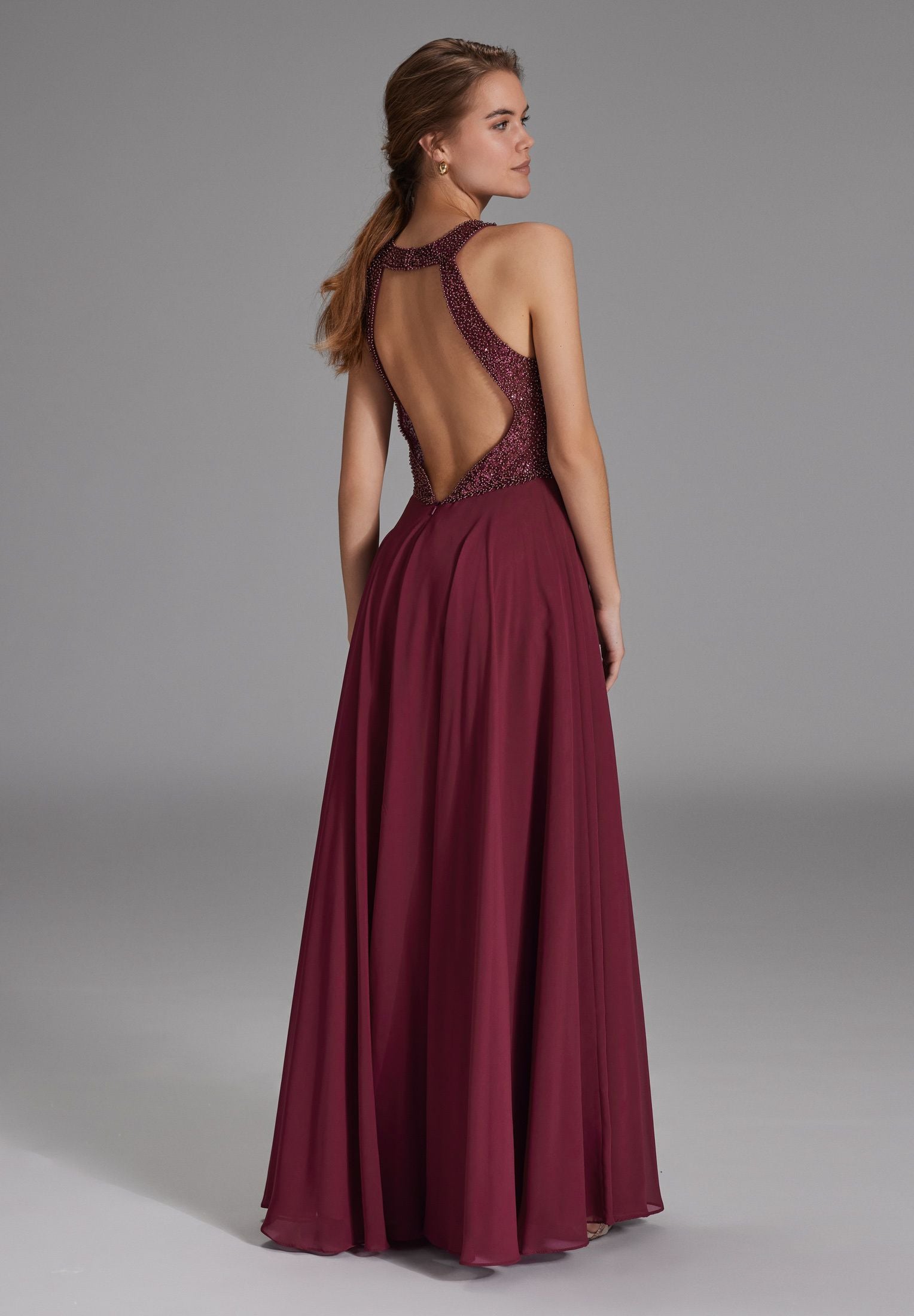 Abendkleid Maxi mit Stickerei