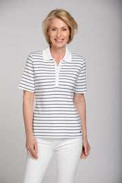 Poloshirt gestreift aus Baumwolle