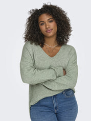 Strickpullover mit V-Ausschnitt