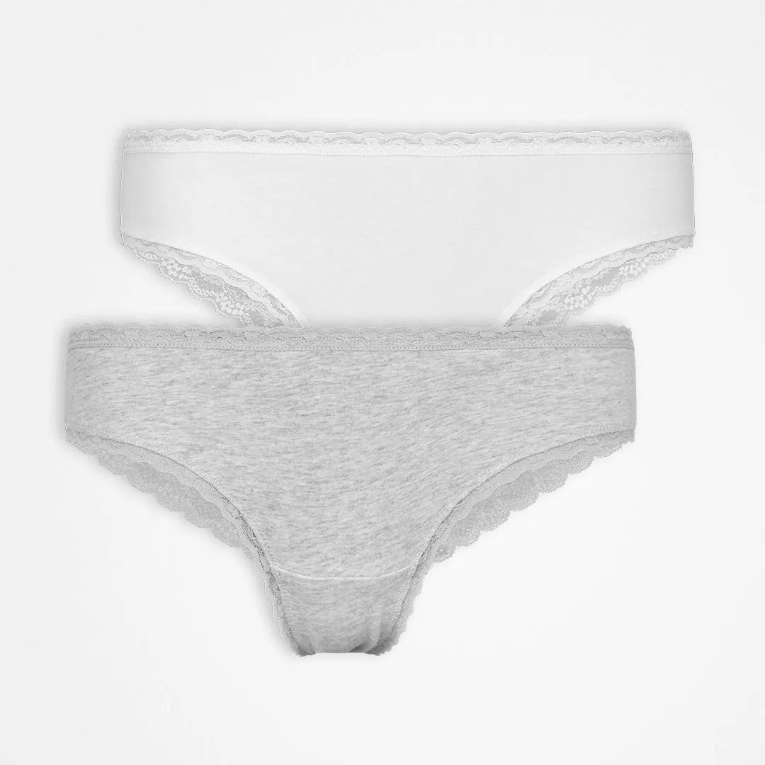 2er-Pack Brazilian Lace Slips