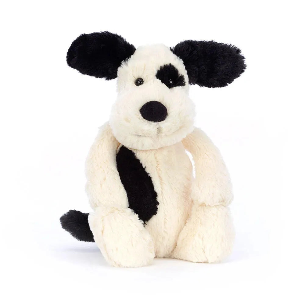 Kuscheltier BASHFUL BLACK & CREAM PUPPY Medium