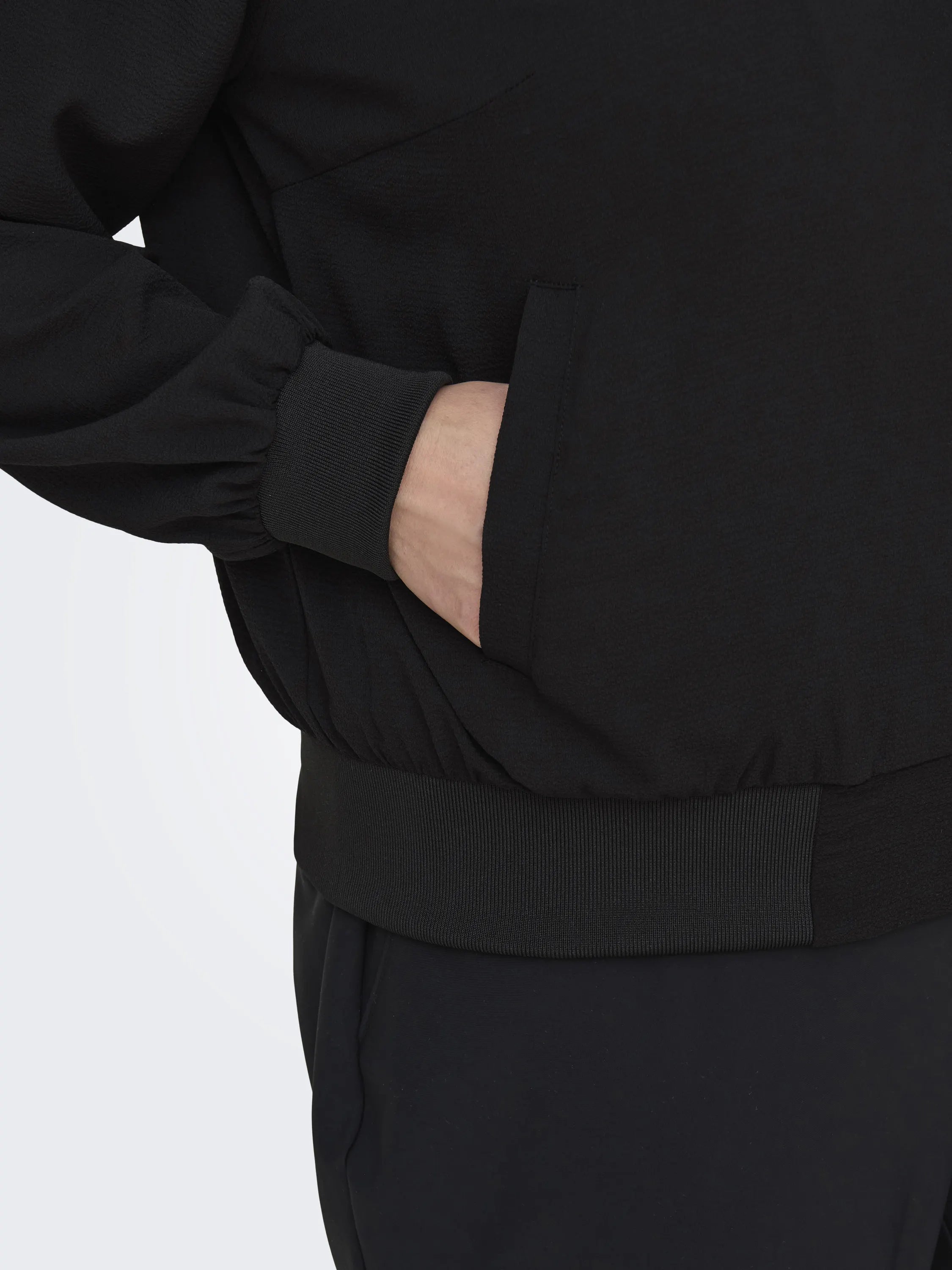 CARLUX L/S BOMBER JACKET NOOS, Black