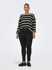 Strickpullover mit Dreiviertelarm