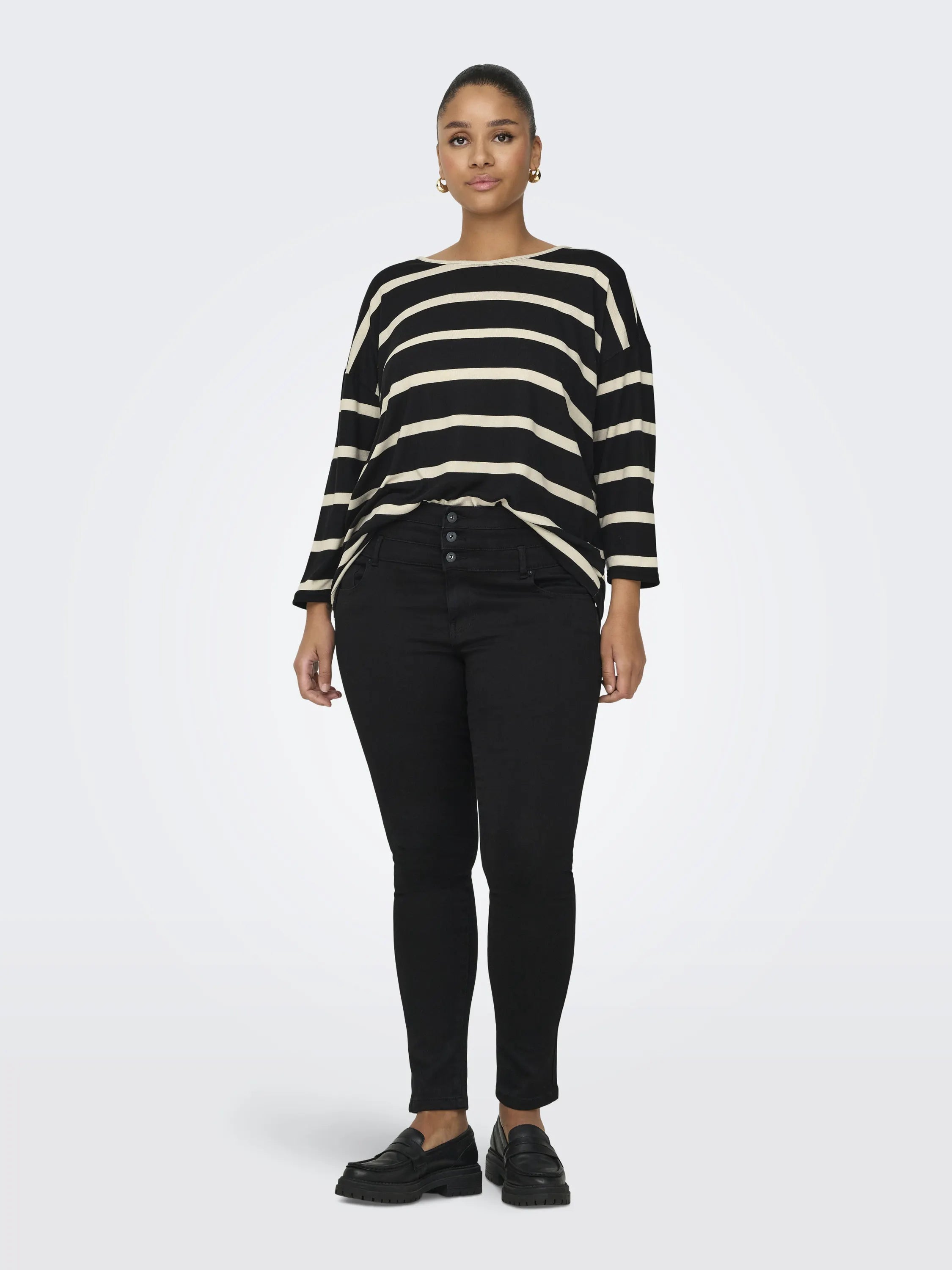 Strickpullover mit Dreiviertelarm