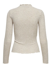 Longsleeve mit Riffelsaum