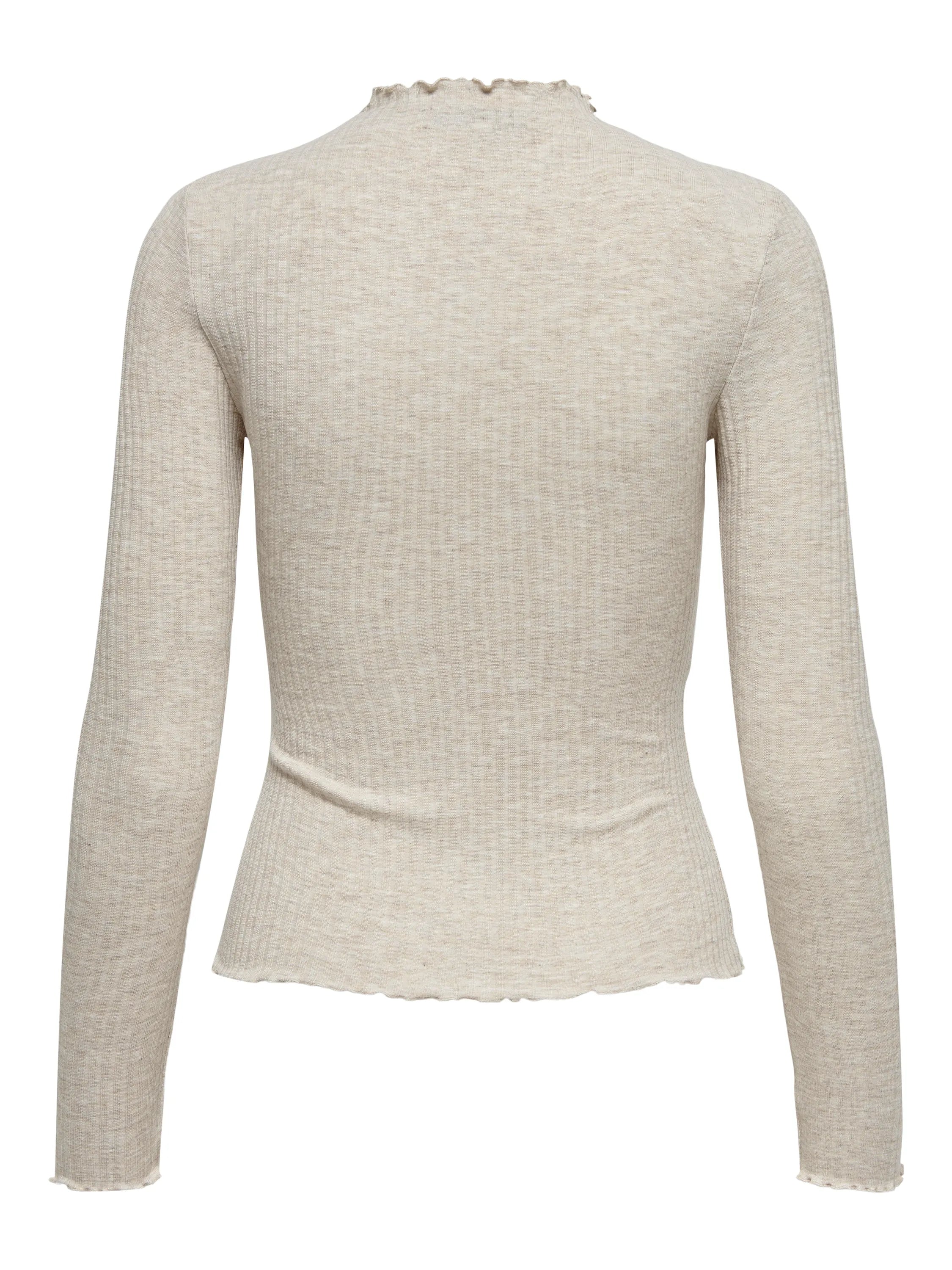 Longsleeve mit Riffelsaum